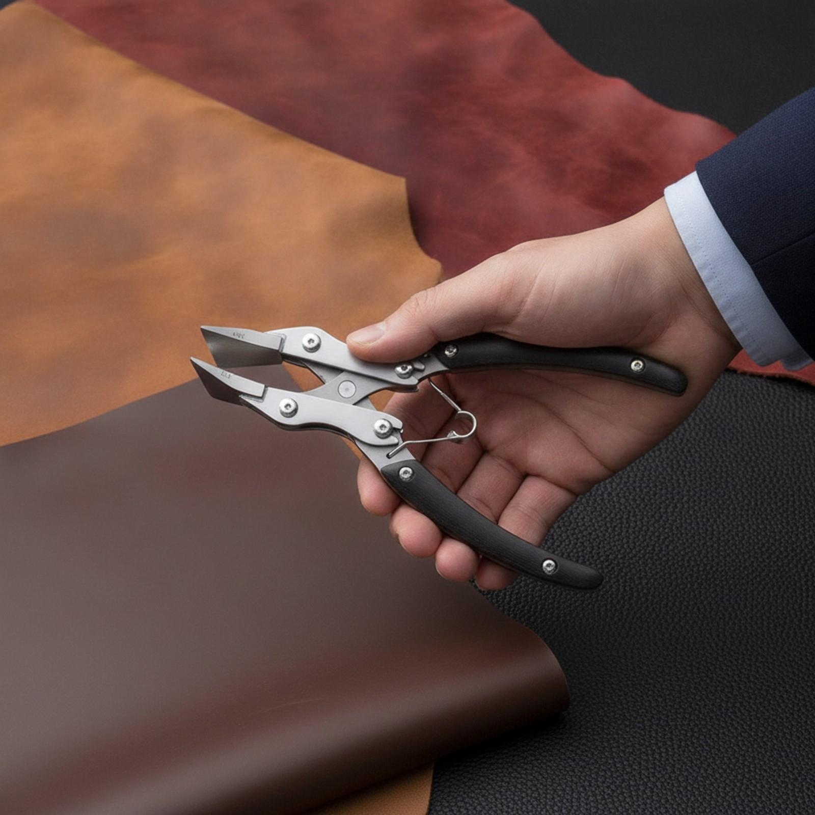 Leatherwork Hand Press - คีมปากแบนสำหรับงานเครื่องหนัง พร้อมสปริงคืนตัว สำหรับงานประดิษฐ์เครื่องหนัง DIY เครื่องมือกดมือ
