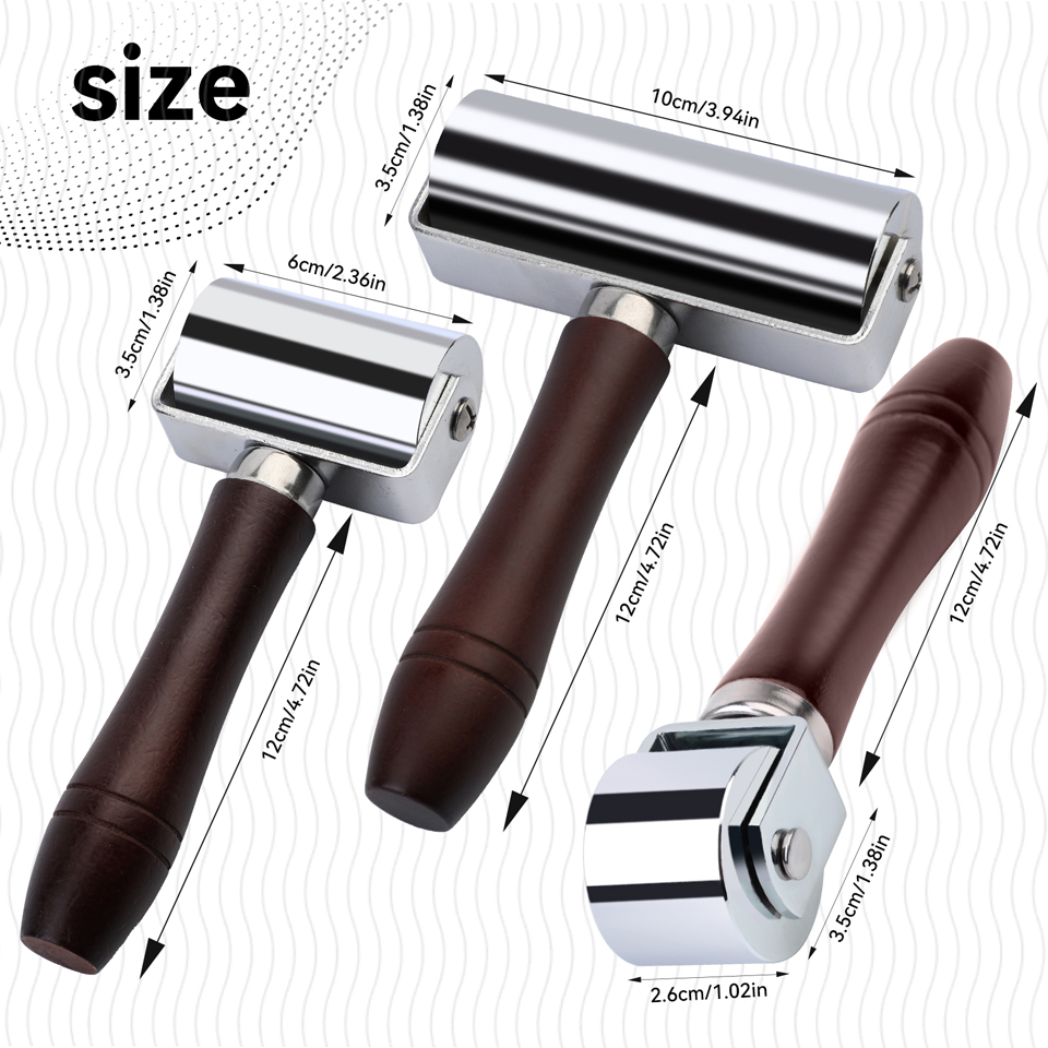 ลูกกลิ้งกดขอบหนังพร้อมด้ามไม้  - Leatherwork Hand Press บทวิจารณ์และราคา